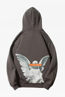 Fallen Angel Hoodie - Y2K Summer Grunge, 90S Retro, Gothic Y2K, Pastel Goth, Y2K Club