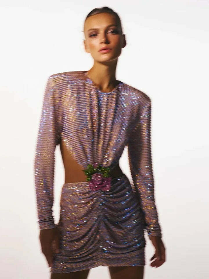 Fayette Diamond Mini Dress - Y2K Summer Grunge, 90S Fashion, Retro Party Outfit, Y2K