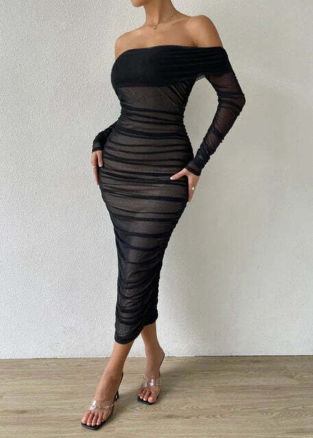 Fiona Midi Dress - Y2K Summer Grunge Outfit, 90S Fashion, Retro Style, Pastel Goth Vibes