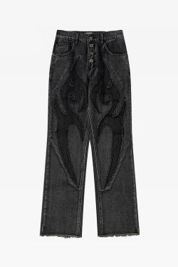 Flame Jeans: Retro Y2K Summer & 90S Grunge Outfits For Women - Perfect For Parties & Clubbing