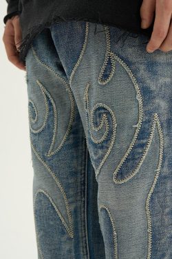 Flame Jeans: Retro Y2K Summer & 90S Grunge Outfits For Women - Perfect For Parties & Clubbing