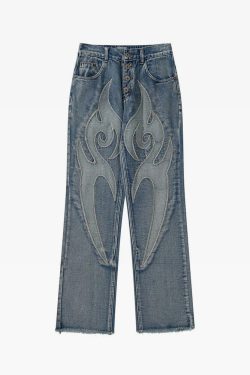 Flame Jeans: Retro Y2K Summer & 90S Grunge Outfits For Women - Perfect For Parties & Clubbing