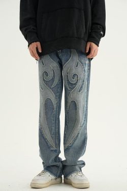 Flame Jeans: Retro Y2K Summer & 90S Grunge Outfits For Women - Perfect For Parties & Clubbing