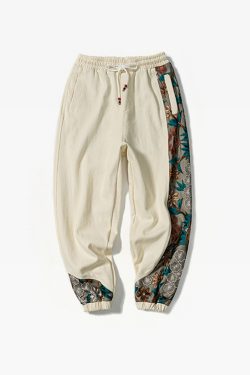 Floral Embroidered Pants - Y2K Summer Grunge, 90S Retro, Pastel Goth, Y2K Club & Party Out
