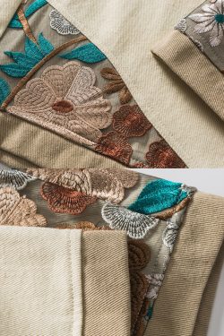 Floral Embroidered Y2K Shorts - 90S Grunge Summer Outfit, Retro Y2K Fashion For Women