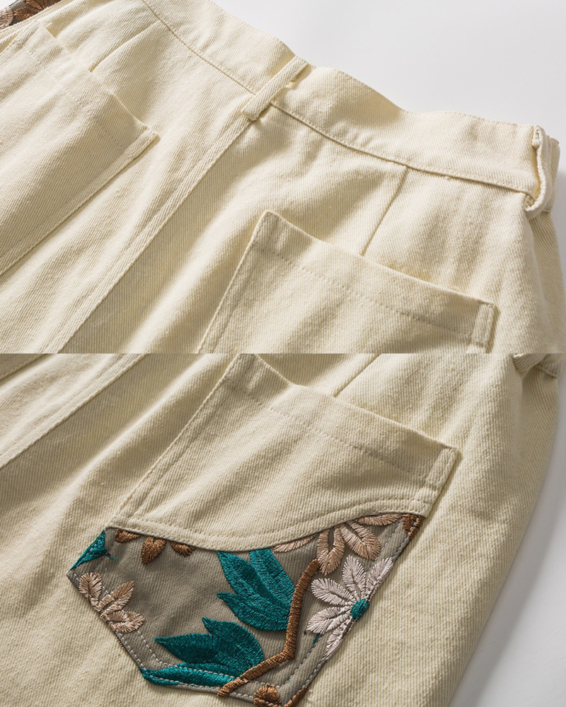 Floral Embroidered Y2K Shorts - 90S Grunge Summer Outfit, Retro Y2K Fashion For Women Floral Embroidered Y2K Shorts - 90S Grunge Summer Outfit, Retro Y2K Fashion For Women