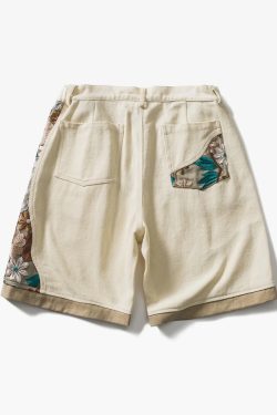 Floral Embroidered Y2K Shorts - 90S Grunge Summer Outfit, Retro Y2K Fashion For Women