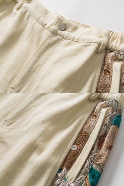 Floral Embroidered Y2K Shorts - 90S Grunge Summer Outfit, Retro Y2K Fashion For Women