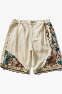 Floral Embroidered Y2K Shorts - 90S Grunge Summer Outfit, Retro Y2K Fashion For Women