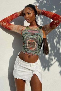 Florence Top - Y2K Summer Grunge, 90S Retro, Pastel Goth, Baby Tees, And Popstar Outfits