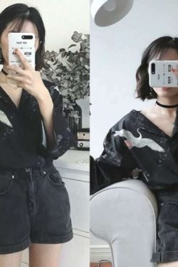 Flying Bird Top - Y2K Summer Grunge Outfit, 90S Fashion, Retro Style, Baby Tees, Y2K Popstar Look