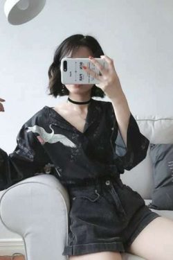 Flying Bird Top - Y2K Summer Grunge Outfit, 90S Fashion, Retro Style, Baby Tees, Y2K Popstar Look