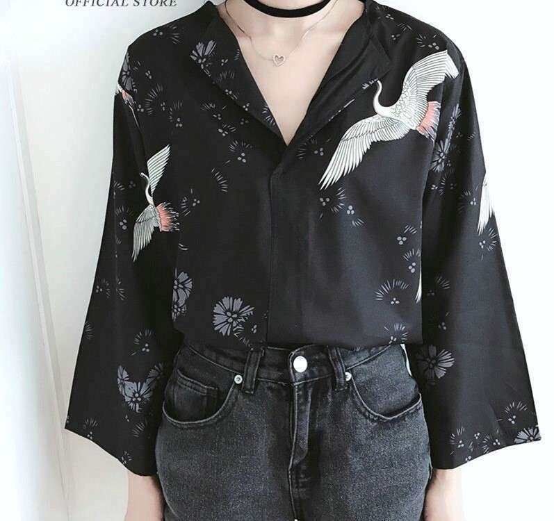 Flying Bird Top - Y2K Summer Grunge Outfit, 90S Fashion, Retro Style, Baby Tees, Y2K Popstar Look