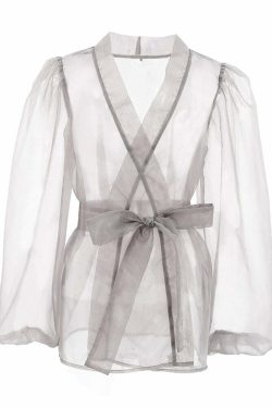 Frida Mesh Blouse - Y2K Summer Grunge Top, 90S Retro Style, Perfect For Y2K Party Outfits