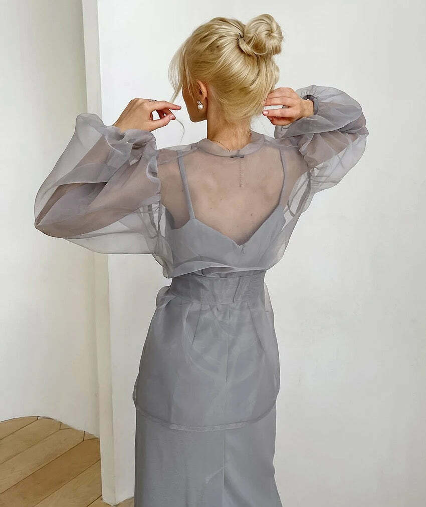 Frida Mesh Blouse - Y2K Summer Grunge Top, 90S Retro Style, Perfect For Y2K Party Outfits Frida Mesh Blouse - Y2K Summer Grunge Top, 90S Retro Style, Perfect For Y2K Party Outfits