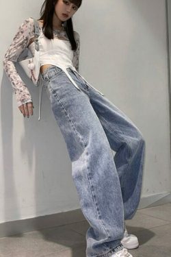 Gabriella Distressed Grunge Jeans - Y2K Summer, 90S Fashion, Retro Style, Y2K Club Outfits