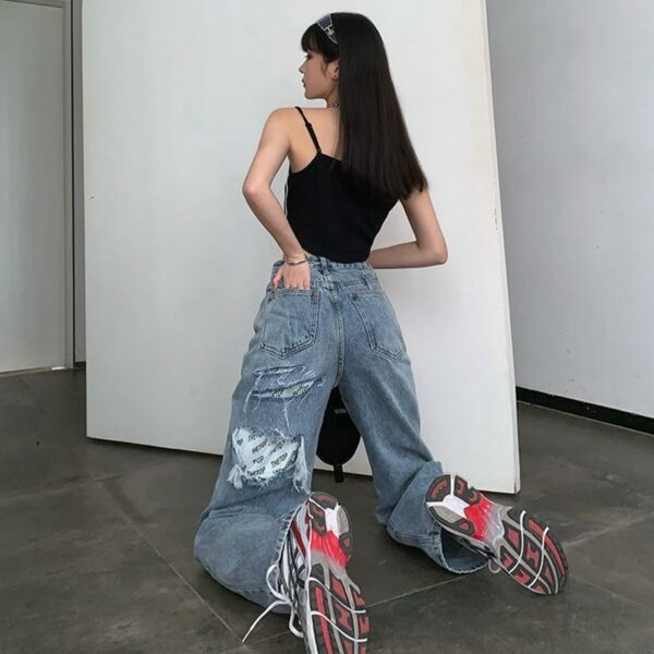 Gabriella Distressed Grunge Jeans - Y2K Summer, 90S Fashion, Retro Style, Y2K Club Outfits