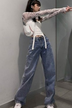 Gabriella Distressed Grunge Jeans - Y2K Summer, 90S Fashion, Retro Style, Y2K Club Outfits