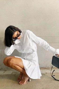 Gaby Y2K Shirt Dress - 90S Grunge, Retro Summer Outfit, Y2K Party & Club Fashion