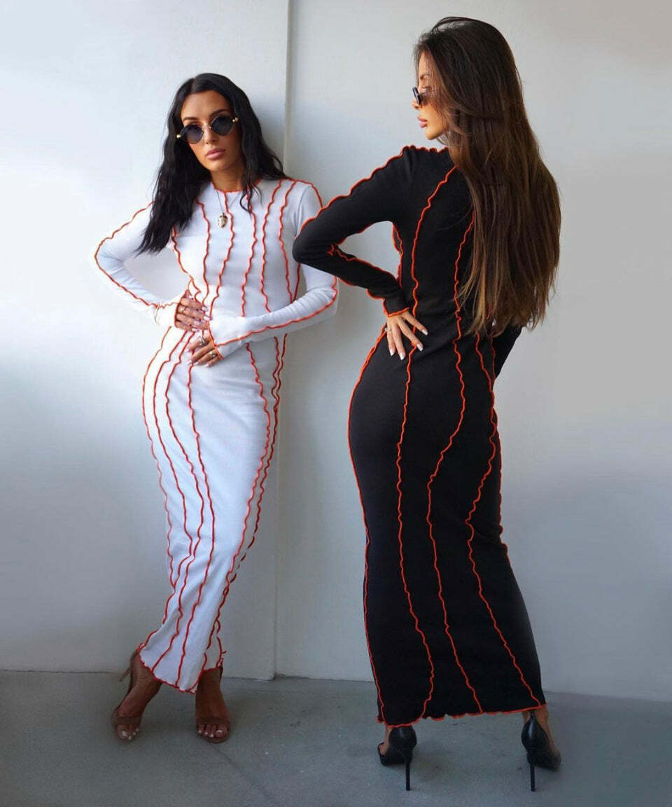 Gigi Midi Dress - Y2K Summer Grunge Outfit, 90S Retro Style, Pastel Goth, Y2K Party Fashion