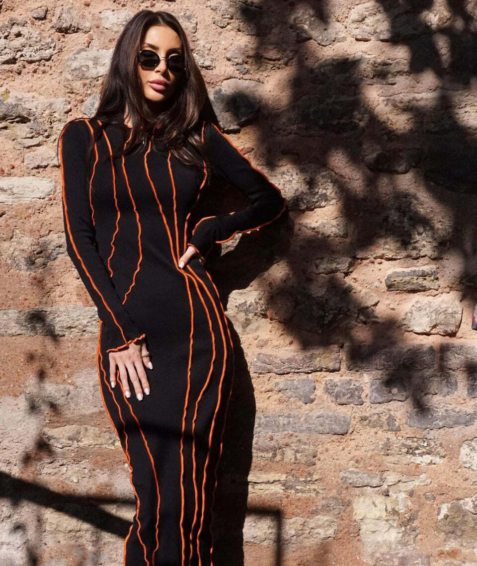 Gigi Midi Dress - Y2K Summer Grunge Outfit, 90S Retro Style, Pastel Goth, Y2K Party Fashion