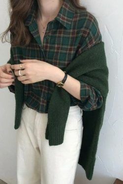 Hadley Loose Vintage Long Sleeve - Y2K Summer Grunge 90S Fashion Retro Goth Pastel Goth Outfits