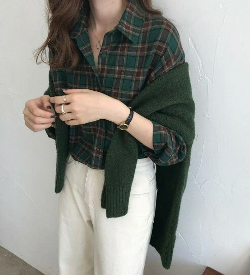 Hadley Loose Vintage Long Sleeve - Y2K Summer Grunge 90S Fashion Retro Goth Pastel Goth Outfits