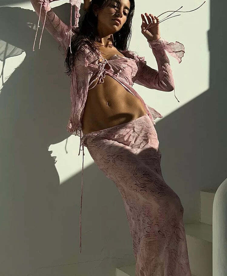 Hailey Two Piece Set - Y2K Summer Grunge Outfit, 90S Fashion, Retro Style, Y2K Club & Party Hailey Two Piece Set - Y2K Summer Grunge Outfit, 90S Fashion, Retro Style, Y2K Club & Party