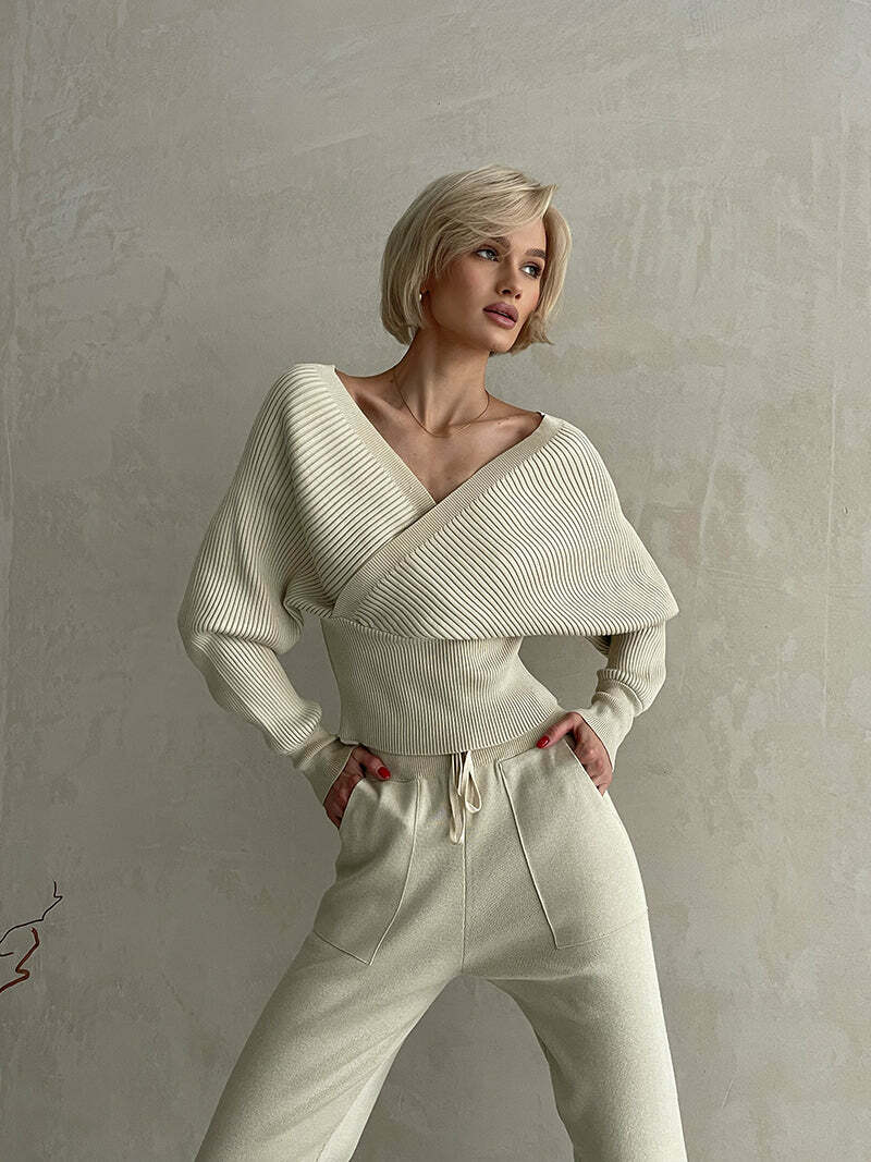 Hala Knitted Set - Y2K Summer & 90S Grunge Outfit, Retro Y2K Fashion, Pastel Goth Style