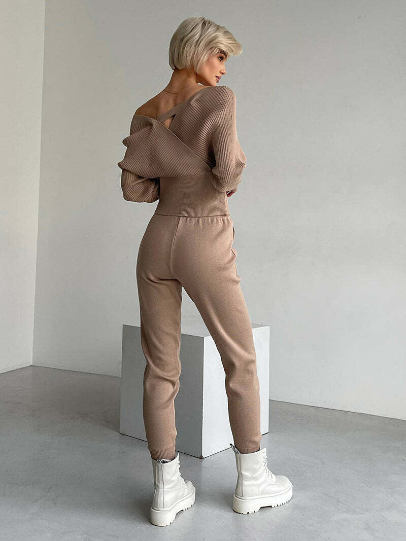 Hala Knitted Set - Y2K Summer & 90S Grunge Outfit, Retro Y2K Fashion, Pastel Goth Style