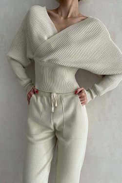 Hala Knitted Set - Y2K Summer & 90S Grunge Outfit, Retro Y2K Fashion, Pastel Goth Style