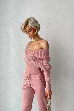 Hala Knitted Set - Y2K Summer & 90S Grunge Outfit, Retro Y2K Fashion, Pastel Goth Style