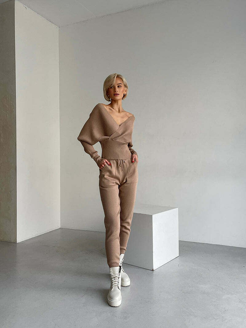 Hala Knitted Set - Y2K Summer & 90S Grunge Outfit, Retro Y2K Fashion, Pastel Goth Style