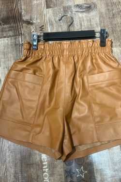 Hanna Y2K Leather Shorts - 90S Grunge, Retro Summer Outfit, Y2K Party & Club Fashion