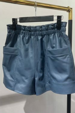 Hanna Y2K Leather Shorts - 90S Grunge, Retro Summer Outfit, Y2K Party & Club Fashion