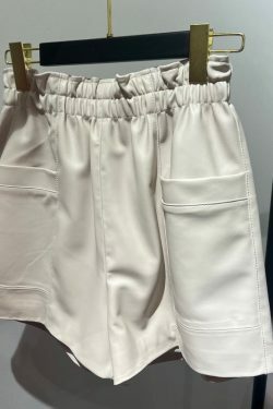 Hanna Y2K Leather Shorts - 90S Grunge, Retro Summer Outfit, Y2K Party & Club Fashion