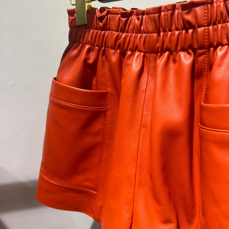 Hanna Y2K Leather Shorts - 90S Grunge, Retro Summer Outfit, Y2K Party & Club Fashion Hanna Y2K Leather Shorts - 90S Grunge, Retro Summer Outfit, Y2K Party & Club Fashion