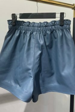 Hanna Y2K Leather Shorts - 90S Grunge, Retro Summer Outfit, Y2K Party & Club Fashion