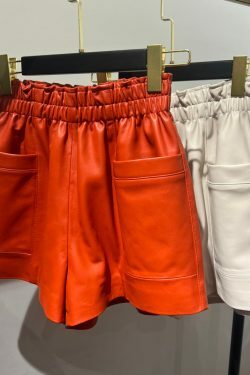 Hanna Y2K Leather Shorts - 90S Grunge, Retro Summer Outfit, Y2K Party & Club Fashion