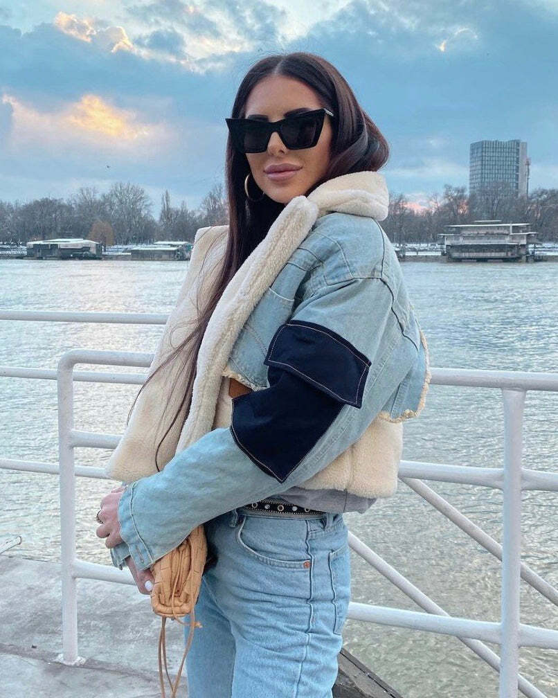 Hannah Denim Jacket - Y2K Summer Grunge, 90S Retro Style, Y2K Club & Party Outfits, Hannah Denim Jacket - Y2K Summer Grunge, 90S Retro Style, Y2K Club & Party Outfits,