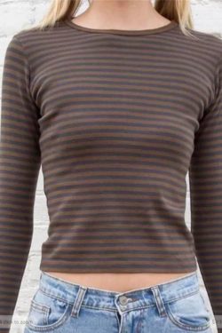 Harper Striped Long Sleeve Slim Top - Y2K Summer, 90S Fashion, Grunge, Retro, Pastel Goth
