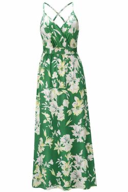 High Quality Y2K Bohemian Floral Camisole Long Dress - Elegant Summer Retro 90S Grunge Outfit