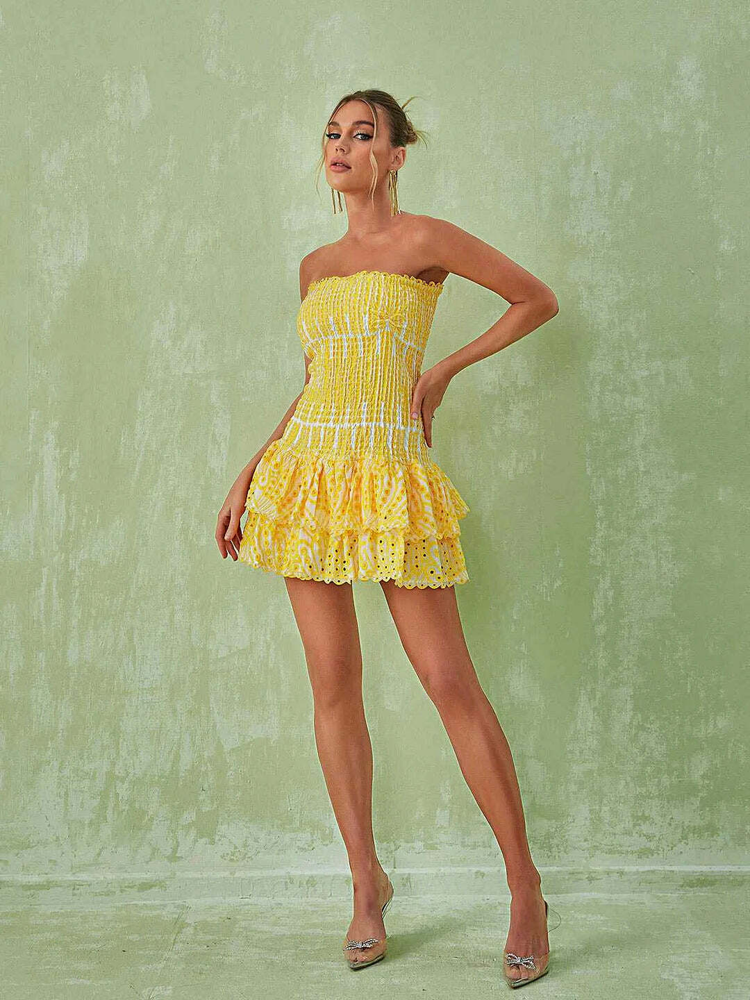 Inez Mini Dress - Y2K Summer Grunge Outfit, 90S Fashion, Retro Style, Pastel Goth Vibes Inez Mini Dress - Y2K Summer Grunge Outfit, 90S Fashion, Retro Style, Pastel Goth Vibes