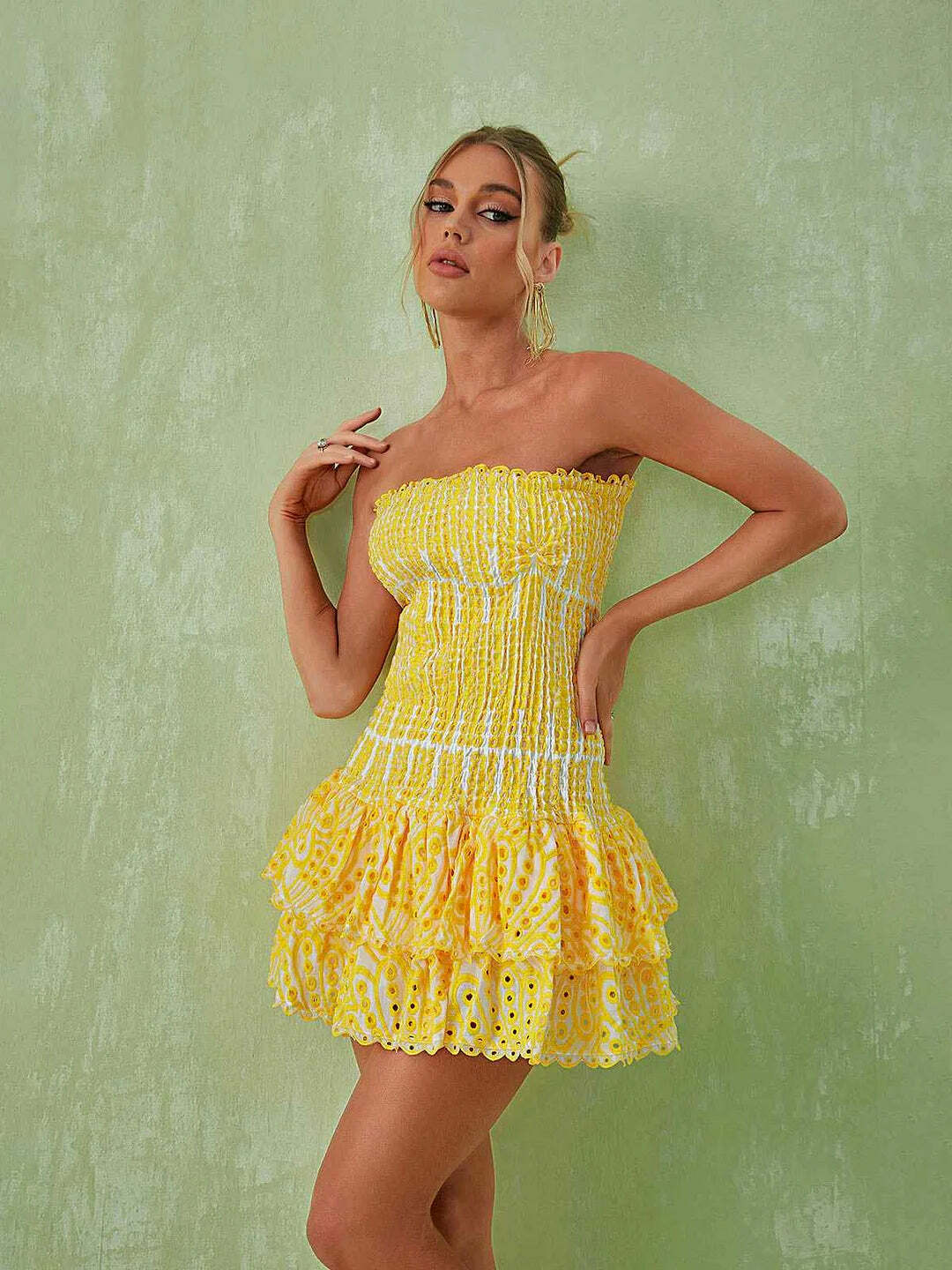 Inez Mini Dress - Y2K Summer Grunge Outfit, 90S Fashion, Retro Style, Pastel Goth Vibes Inez Mini Dress - Y2K Summer Grunge Outfit, 90S Fashion, Retro Style, Pastel Goth Vibes