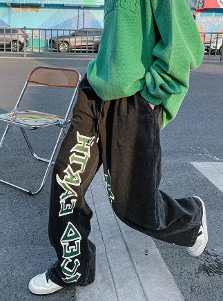 Jade Straight Jeans For Women - Y2K Summer, 90S Grunge, Retro Hip Hop, Pastel Goth Outfits Jade Straight Jeans For Women - Y2K Summer, 90S Grunge, Retro Hip Hop, Pastel Goth Outfits