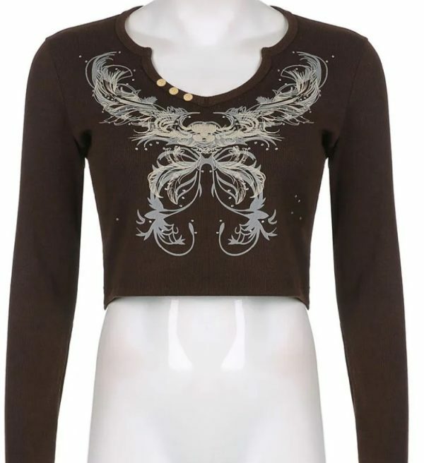 Jasmine Retro Crop T-Shirt - Y2K Summer, 90S Grunge, Pastel Goth, Y2K Party & Club Outfits Jasmine Retro Crop T-Shirt - Y2K Summer, 90S Grunge, Pastel Goth, Y2K Party & Club Outfits