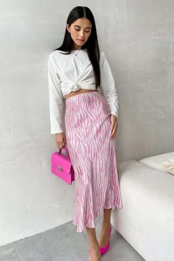 Javier Zebra Skirt - Y2K Summer, 90S Fashion, Grunge, Retro, Pastel Goth, Y2K