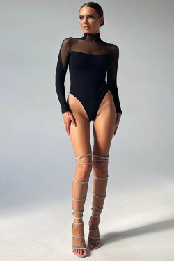 Johan Mesh Bodysuit - Y2K Summer Grunge Outfit, 90S Fashion, Retro Style, Y2K Club &