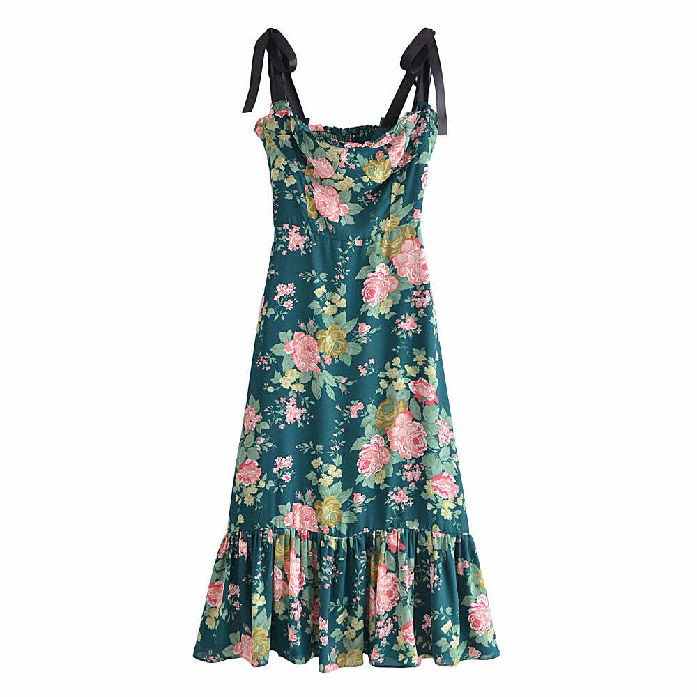 Judith Midi Dress - Y2K Summer Grunge Outfit, 90S Retro Style, Pastel Goth, Y2K Party Fashion Judith Midi Dress - Y2K Summer Grunge Outfit, 90S Retro Style, Pastel Goth, Y2K Party Fashion