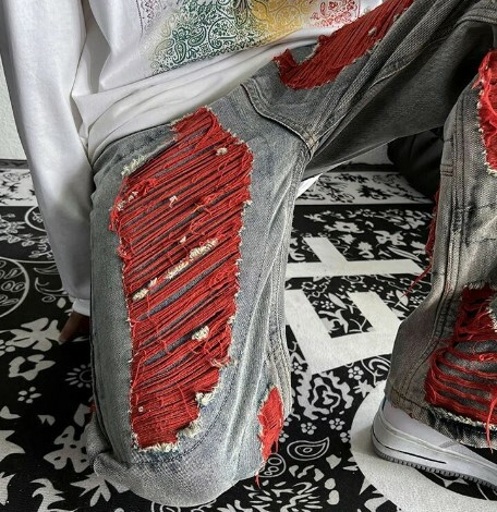 Juliana Y2K Grunge Ripped Denim Jeans - 90S Fashion, Retro Style, Summer Y2K Outfits